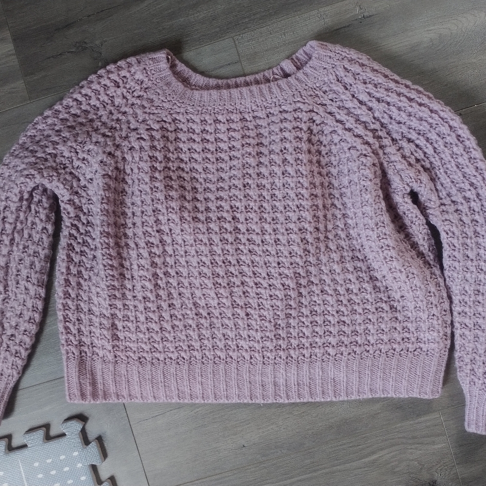 Pink knitted sweater
